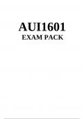 AUE1601 EXAM PACK 2024 - DISTINCTION GUARANTEED