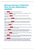 MN Salon Manager's PRACTICE TEST ACTUAL QUESTIONS &  ANSWERS