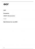 ocr A Level Economics (H460/01) MARK SCHEME June2023.