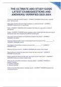 THE ULTIMATE ABO STUDY GUIDE LATEST EXAM(QUESTIONS AND ANSWERS) VERRIFIED 2023-2024 GRADED A+