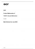 ocr A Level Further Mathematics A (Y544/01) MARK SCHEME June2023.