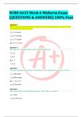 NURS 6635 Week 6 Midterm Exam (QUESTIONS & ANSWERS) 100% Pass