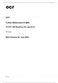 ocr AS Level Further Mathematics B MEI (Y413/01) MARK SCHEME June2023.