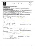 Samenvatting - Wiskunde 'A1a; 4. Irrationale functies' GO! Onderwijs