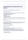 AK NRCME DOT EXAM STUDY SET PART 2 QUESTIONS AND ANSWERS