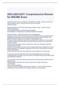 2023-2024 DOT Comprehensive Review for NRCME Exam