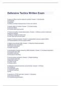 Defensive Tactics Written Exam