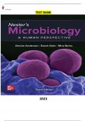 Test Bank for Nester Microbiology-A Human Perspective 10th Edition by Denise Anderson, Sarah Salm, Mira Beins & Eugene Nester - Complete Elaborated and Latest Test Bank. ALL Chapters(1-30) included and Updated - 5* Rated