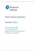 Pearson Edexcel GCE Chemistry Advanced paper 3(9CH0/03)June 2023 Mark scheme
