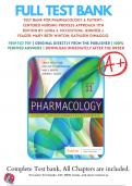 Test Bank Pharmacology A Patient-Centered Nursing Process Approach 11th Edition by Linda E. McCuistion Chapter 1-58