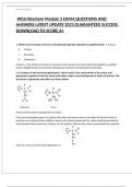 WGU Biochem Module 2 EXAM,QUESTIONS AND ANSWERS LATEST UPDATE 2023..