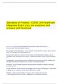 Standards of Practice - CORE CHI Healthcare Interpreter Exam study set questions and answers well illustrated.