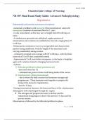 NR507 / NR 507 Final Exam Study Guide (Latest 2022/2023): Advanced Pathophysiology: Chamberlain College of Nursing