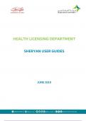 HEALTH LICENSING DEPARTMENT SHERYAN USER GUIDE to: PROFESSIONAL REGISTRATION