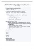 NR 565 Final Exam Advanced Pharmacology Study guide - Chamberlain