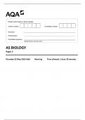 AQA AS BIOLOGY  Paper 2  7401-2-QP-Biology-AS-25May23