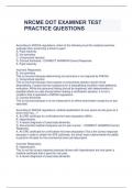 NRCME DOT EXAMINER TEST  PRACTICE QUESTIONS