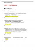 A&P 1 101 Module 4 (100 OUT OF 100) Skeletal system TEST- Portage Learning