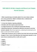 NUR 3028 Mosby Nursing Video Skills Review Questions and answers- Skin Integrity, Wound Care