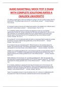 IAABO BASKETBALL MOCK TEST 2 EXAM  WITH COMPLETE SOLUTIONS RATED A  (WALDEN UNIVERSITY)