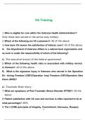 VA Training 2023 Questions and Answers with complete solution