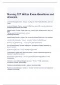 Nursing 527 Wilkes Exam Questions and Answers | Graded A