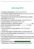 meteorology STCW Exam 2023 with complete solution