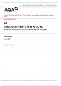 AQA AS ENGLISH LITERATURE B 7716/2A Paper 2A Literary genres: Prose and Poetry: Aspects of tragedy Mark scheme June 2023 Version: 1.0 Final