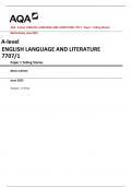 AQA A-level ENGLISH LANGUAGE AND LITERATURE 7707/1 Paper 1 Telling Stories Mark scheme June 2023 Version: 1.0 Final