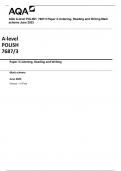 AQA A-level POLISH 7687/3 Paper 3 Listening, Reading and Writing Mark scheme June 2023 Version: 1.0 Final