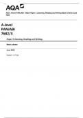 AQA A-level PANJABI 7682/3 Paper 3 Listening, Reading and Writing Mark scheme June 2023 Version: 1.0 Final