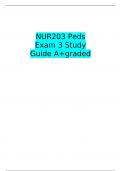 NUR203 Peds Exam 3 Study Guide A+graded