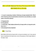 2023 ATI RN Maternal Newborn Proctored 2019 Exam with NGN Questions and Answers With Rationales (Verified Revised Full Exam)