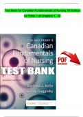 Test Bank For Potter and Perry's Canadian Fundamentals of Nursing, 7th Edition by Barbara J. Astle, Complete Chapters 1 - 48, Newest Version (100% Verified by Experts)