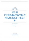 HESI FUNDAMENTALS PRACTICE TEST B HESI Fundamental