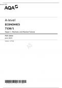 AQA A-level ECONOMICS Paper 1 7136/1 Mark scheme June 2023