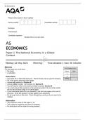 AQA AS ECONOMICS Paper 2 7135/2 QUESTION PAPER June 2023