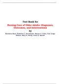 Test Bank for Nursing Care of Older Adults: Diagnoses, Outcomes, and Interventions by Meridean Maas, Kathleen C. Buckwalter, Marita G. Titler, Toni Tripp-Reimer, Mary D. Hardy, Janet P. Specht 