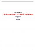 Test Bank for The Human Body in Health and Illness 6th Edition By Herlihy 