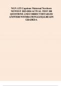 NGN ATI Capstone Maternal Newborn  NEWEST 2023-2024 ACTUAL TEST 180 QUESTIONS ANDCORRECTDETAILED ANSWERSWITHRATIONALES|ALREADY GRADEDA