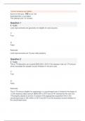 Question 1 3 / 3 pts Land improvements are generally not eligible for cost recovery. True False Rationale: Land improvements are 15­year class property. Question 2 3 / 3 pts The § 179 deduction can exceed $500,000 in 2015 if the taxpayer had a § 179 amoun