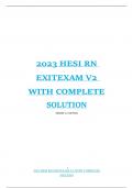 2023 hesi rn exit exam v2 with complete solution