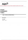 AQA A-level ECONOMICS 7136/1 Paper 1 Markets and Market Failure Mark scheme June 2023 Version: 1.0 Final