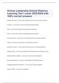 Airman Leadership School Distance Learning Test 1 exam 2023/2024 with 100% correct answers