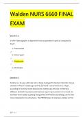 Walden NURS 6660 FINAL EXAM