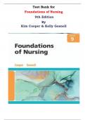 Test Bank for Foundations of Nursing 9th Edition By Kim Cooper & Kelly Gosnell |All Chapters, Complete Q & A, Latest|