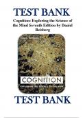 Test Bank - Cognition: Exploring the Science of the Mind 7th Edition by Daniel Reisberg