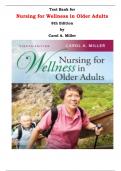 Test Bank for Nursing for Wellness in Older Adults 8th Edition by Carol A. Miller |All Chapters, Complete Q & A, Latest|