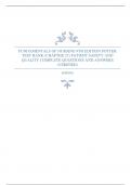 FUNDAMENTALS OF NURSING 9TH EDITION POTTER TEST BANK (CHAPTER 27) PATIENT SAFETY AND QUALITY COMPLETE QUESTIONS AND ANSWERS (VERIFIED)