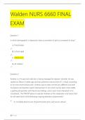 Walden NURS 6660 FINAL EXAM